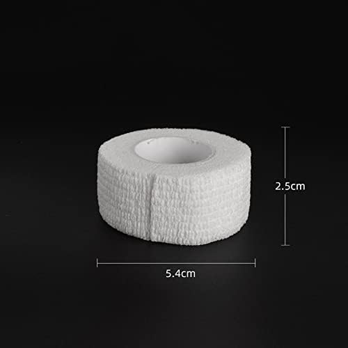 ZJchao Tube Bandage Grip Handle Tape Elastic Self Adhesive Absorb Sweat for Machine Handle Elbow Pads Wristbands (White)