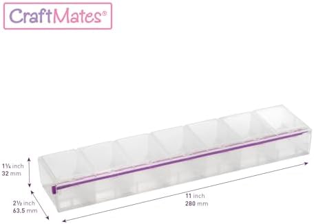 Craft Mates Bead Organizer and Plastic Storage Containers for Crafts, Buttons, Pins and More, 7 Locking Compartments (3XL)