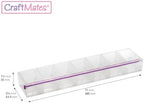 Craft Mates Bead Organizer and Plastic Storage Containers for Crafts, Buttons, Pins and More, 7 Locking Compartments (3XL)