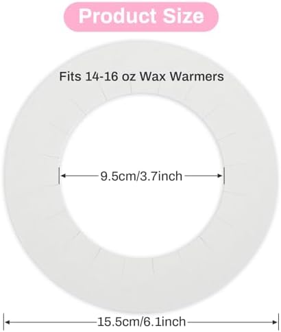 Wax Collars for Wax Pot - 50PCS Disposable Coated Paper Protective Clean Collar for 14oz Wax Warmer Melting Pot for Hair Removal Women Wax Bath Accessories Esthetician Professional Supplies