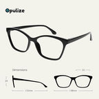 OPULIZE KAT Reading Glasses for Women Men, Cat-Eye Frame with Spring Hinges, Black Brown Grey +2.00 (Pack of 3)