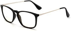 Newbee Fashion - Anti-Reflective Comfortable Computer Reading Glasses (No Magnification) Helps Eye Strain, Fatigue and Dry Eyes from Digital Devices with Anti-Blue Light, Anti-UV and Anti-Glare