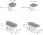 Hibbent 10 Pieces Toilet Seat Bumpers, Universal Buffer Toilet Lid Rubber Bumpers Each One with 2 Thickness TPE Pads(2 Heights) Strong Adhesive Bidet Bumpers Used for Home, Hotel, Hospital