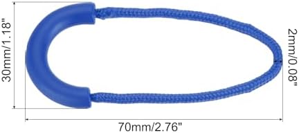 PATIKIL Zipper Pulls Replacement, 15 Pack Extension Cord Handle Plastic U-Shape Tab Tag Extender for Luggage Backpacks Jackets, Navy Blue