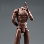 Fremego 1/6 Scale Male Body,12inch Joints Flexible Muscle Male Soldier Action Figure Body Artistic Human Body Miniature Figure Doll (Black Skin)