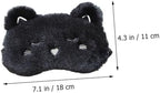FRCOLOR 3pcs Cartoon Black Cat and White Dog Sleep Masks, Multi-Function Eye Covers with Light Blocking, Portable Household Eye Patches for Travel and Rest