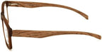 V.W.E. Men Rectangular Progressive Reading Glasses - No Line Clear on Top Bifocal Reader - Wood Grain Printed Temple