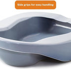 McKesson Contoured Bedpan - Plastic, Unisex, 84 fl oz - Gray, 16.25 in x 12 in x 4.25 in, 1 Count