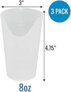 HealthSmart 8 oz. Nosey Cups for Adults - 3 Pack, Adult Sippy Cup, Autism Friendly, Dysphagia, Special Needs, Parkinsons and Occupational Therapy Tools, Elderly Assistance Products