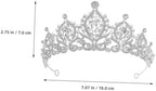 Gatuida Bridal Tiara Wedding Headband with Rhinestones Silver Crystal Crown for Brides and Party Hair Accessories