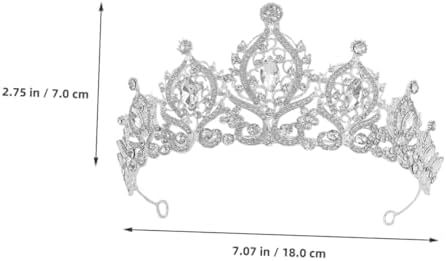 Gatuida Bridal Tiara Wedding Headband with Rhinestones Silver Crystal Crown for Brides and Party Hair Accessories