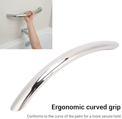 Shower Grab Bar Anti Slip Stainless Steel Bathroom Safety Handle for Seniors Bathtub Shower SPA 11.42x1.18 Inch Durable Rustproof Sturdy Easy Install