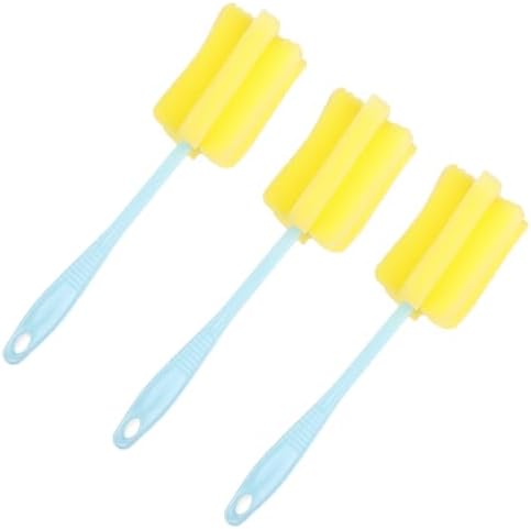 2Pcs Long Handle Glass Bottle Cleaning Brush, Milk Bottle Tea Cup Sponge Cleaner, Kitchen Water Bottle Sponge Brush