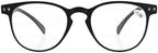 Eyekepper 4-Pack Round Full Coverage Ultrathin Flex Frame Reading Glasses Readers Black Frame Tortoise Arms