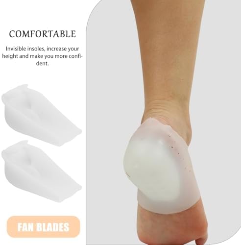 EXCEART Silicone Heel Lift Inserts Height Increasing Insoles for Men Women Invisible Half Insoles Shoe Pads for Sneakers Boots 1.97 Inch Height Booster
