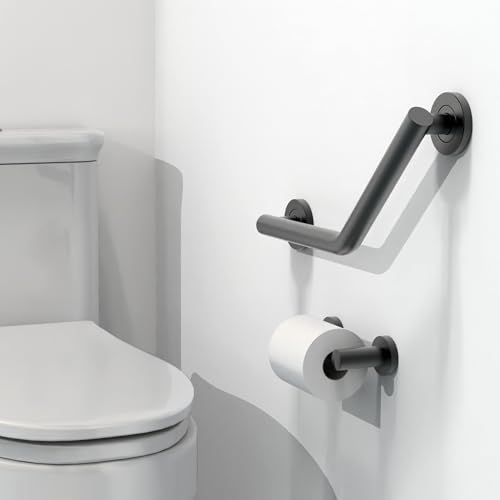 Bath, Shower and Toilet Safety Grab Bar for Seniors and Handicaps, Mobility Aid Balance Assist Handle, Stainless Steel, 16 inch for Stud Mount