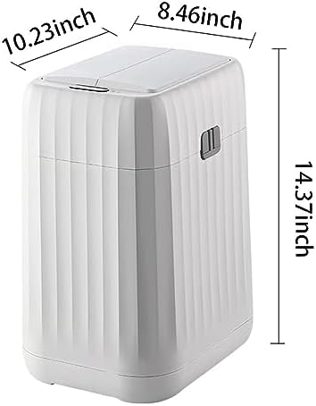NALsa Trash can Gallon Plastic Automatic Trash Can, Garbage Can Waterproof Motion Sensor Trash Can Kitchen, Living Room, Bedroom, Office Trash Can (with Battery)
