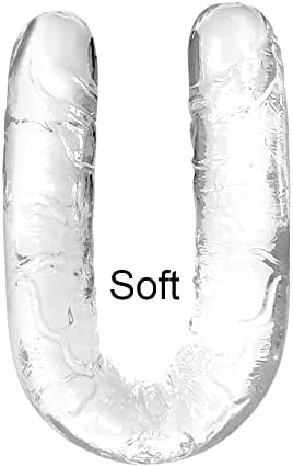 13 Inch Double Ended Realistic Dildo Flexible Clear Dildos Long Dong for Double Sided Lesbian Anal Play G-spot Stimulator Sex Toys for Women Men Couple