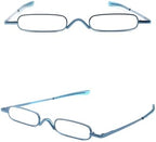 Mini Slim Pen Reading Glasses with Portable Clip Case Small Pocket Readers Men Women