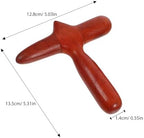 Therapy Massage Tool Four-Piece Set Wooden Massage Sticks Gua Sha Scraping Tools for Muscle Relief Self and Sculpting 5.31 Inch