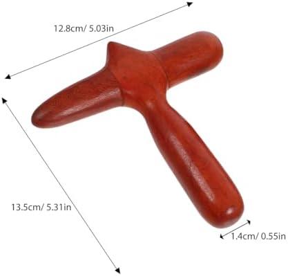 Therapy Massage Tool Four-Piece Set Wooden Massage Sticks Gua Sha Scraping Tools for Muscle Relief Self and Sculpting 5.31 Inch