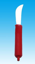NRS Healthcare Red Handled Cutlery - Rocker Knife