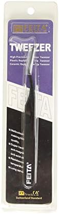 False Eyelash Applicator - FEITA Professional Curved Eyelashes Extension Tweezer for Easy Lashes Application and Removal - Black - 1Pc