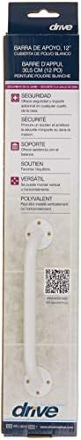 Drive Medical RTL12012 Powder-Coated Grab Bar, White, 1 Count (Pack of 1)