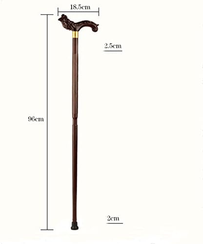 Wooden Walking Sticks Cane Chicken Wings Wooden Cane Crested Style Crafted V- shaped Pattern Is Not Painted On The Natural 96 Cm Can Be Truncated On Their Own Mobility Aid for Elderly, Seniors & Handi