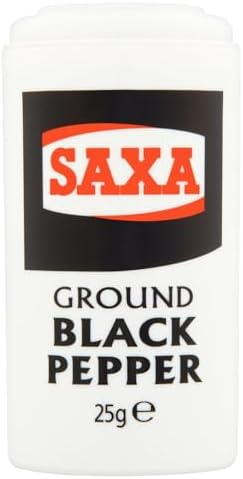 Saxa Ground Black Pepper (25g) - Pack of 6
