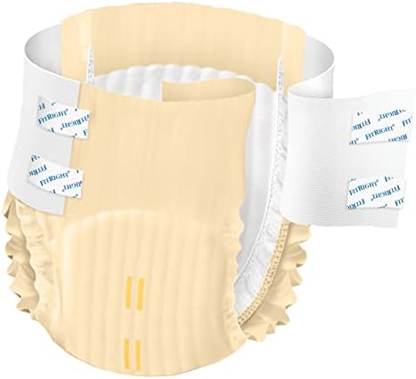 FitRight Ultra Heavy Absorbency Adult Diapers for Men & Women, Waist Size: X-Large 56-64 inches, OptiFit Incontinence Disposable Briefs with Leak Protection for Seniors, 80 Count