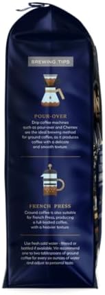 Resi Coffee - Nero Intense Ground Coffee, Dark Roast, Italian, Italy, Roasted In Naples, 100% Arabica, 12 oz, 1Bag