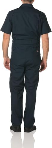 Dickies Men's Short Sleeve Coverall – Zipper Front Work Jumpsuit for Mechanics, Industrial Overall Uniform
