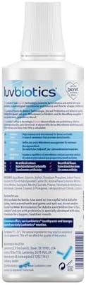 Luv Biotics Alcohol & Fluoride Free Mouthwash with Oral Probiotics, Xylitol for Fresh Breath, Gum Health & Oral Microbiome Support-500m