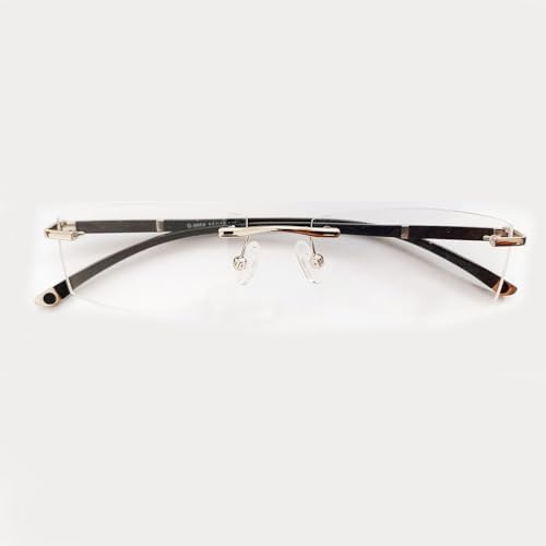 QYAJS 1 Pair Metal Frame Arms Rimless Glasses Legs and Eyeglass Nose Bridge Replacement Temple Eyewear (Single Hole)