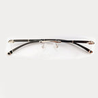 QYAJS 1 Pair Metal Frame Arms Rimless Glasses Legs and Eyeglass Nose Bridge Replacement Temple Eyewear (Single Hole)