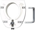 Drive Medical Premium Plastic Raised Toilet Seat with Lock and Padded Armrests, Elongated, Pack of 1