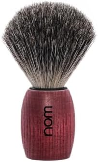 NOM OLE shaving brush | Pure Badger Shave Brush for Shaving soaps and creams | exfoliating shaving brush | Blushed Ash handle
