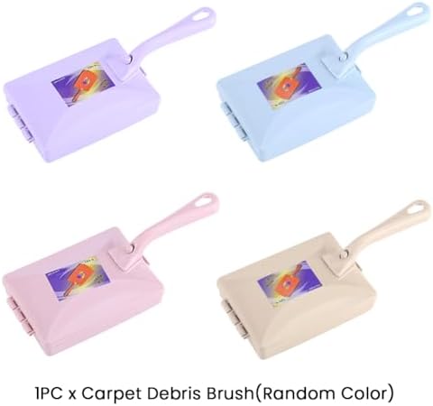 Carpet Debris Brush, Plastic Handheld Cleaning Brush Multi-Functional Handheld Double Roller Sofa Sweepers Carpet Cleaner Brush (Random)