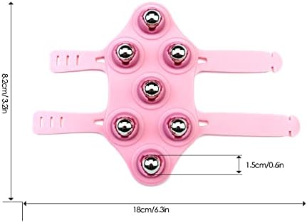Glove Massager Palm Shaped Hand Massage Manual 7 360-degree-roller Mental Roller Ball﻿ Pink