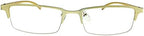 Half Rim Photochromic Reading Glasses Readers Black Gold Metallic Color Frames