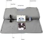 Far Infrared Sauna Blanket Sauna Bag Body Shaper Blanket, Portable Far Infrared Sauna Blanket Heater Slimming Weight Loss Detox (Sliver)