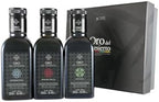 Oro del Desierto Monocultivar Set of Organic Spanish Extra Virgin Olive Oil - 2020 Harvest Arbequina Hojiblanca Picual - 3 x 0.25 Liter / 8.45 Ounce