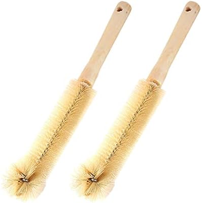 2 Pcs Bottle Brush, Flexible Brush Handle, Brush Head, Reusable Clean Brush, for Most Bottles Clean (30cm Narrow)