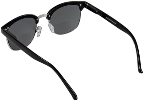 Mass Vision 'The Executive' 3 Pair of Classic Semi-Rimless Lightweight Bifocal Reading Unisex Sunglasses with Spring Hinges