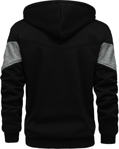 Men's Winter Fleece Thermal Jackets for Men Sherpa Lined Hoodies Warm Thick Jacket Outerwear