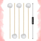 TXIN 12 Pieces Goose Feather Ear Pick, Bamboo Handle Ear Wax Remover, Ear Picker Cleaner, Ear Curette Cleaning Stick, Wood Earwax Removal Tool for Adult Men Women Ear Care Supplies