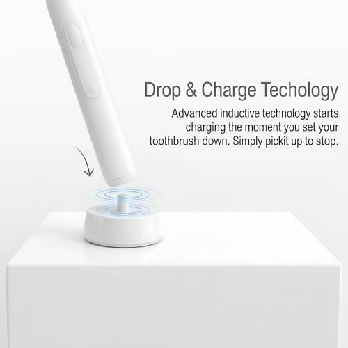 Inductive Charging Base Electric Toothbrush Charger Compatible with Braun/Oral-B 3757 IO Series 3 4 5 6 Genius 6000 8000 D12 D12013W S18 OC20 Professional 2000 8000 9000 Portable Waterproof IPX6