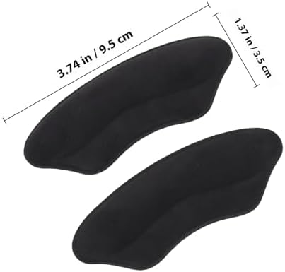Beaupretty 4 Pairs Black Heel Cushions and Heel Liners for Women Soft Thick Wear-Resistant Comfortable Invisible Back of Shoe Inserts and Loose Shoes Prevention