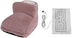 Electric Heated Foot Warmers for Men Women Fuzzy Thick Plush Foot Heater Winter USB Rechargeable Thermal Heating Feet Warmer Boots Shoes
